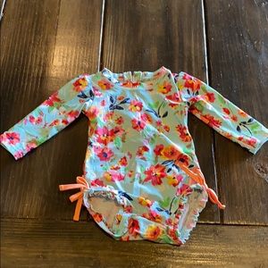 RuffleButts 6-12 mo Swimsuit Rashguard